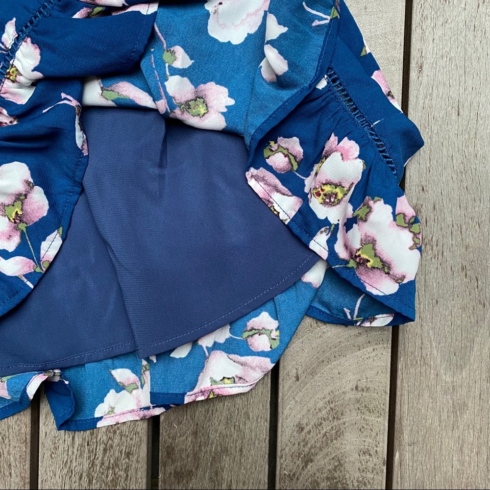 SUGARLIPS Navy & Pink Floral Print Mini Dress - Picture 7 of 10